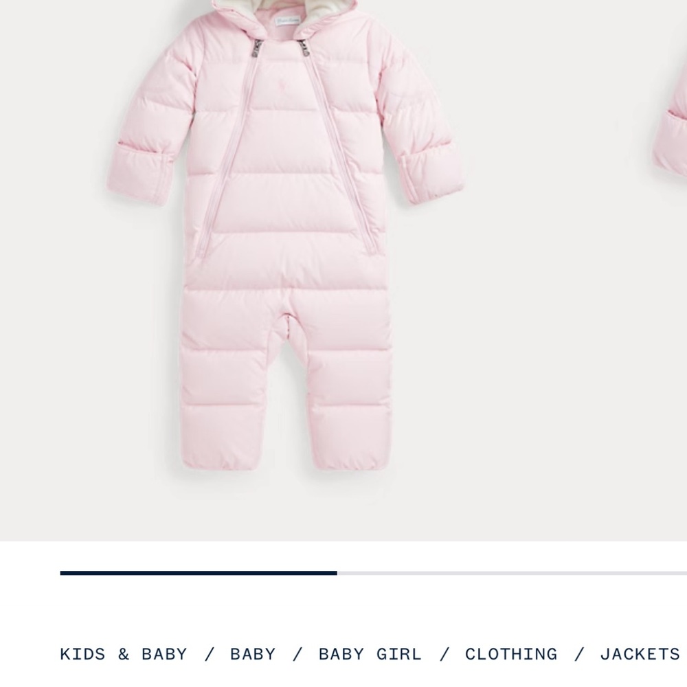 Baby Girl 6 months Down Snowsuit with free outfit